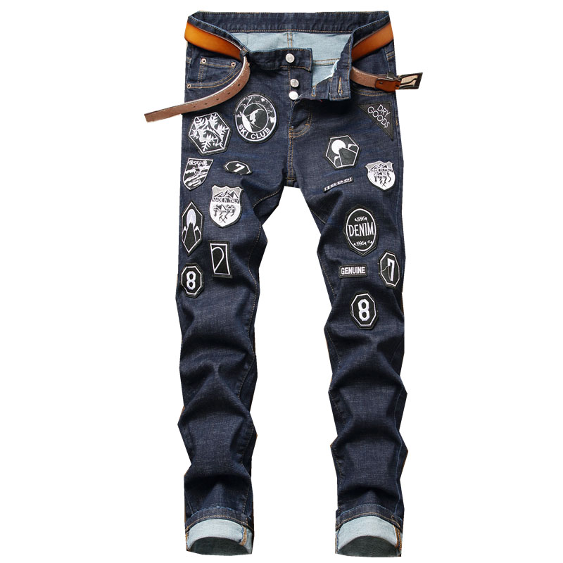Men Badge Slim Fit Hole Jeans Men's Fashion Stretchy Ripped Motocycle Denim Pants Panelled Hip Hop Trousers Regular Cotton Jean Destroyed Clothing Pant 1213, 1233
Men Badge Slim Fit Hole Jeans Men's Fashion Stretchy Ripped Motocycle Denim Pants Panelled Hip Hop Trousers Regular Cotton Jean Destroyed Clothing Pant 1213, 1233
