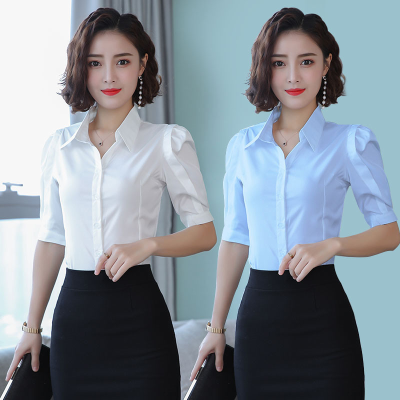 Korean Women Shirts Woman White Shirt Plus Size Elegant Women V Neck Blouse Shirts Womens Tops and Blouses Blusas Mujer De Moda 210225