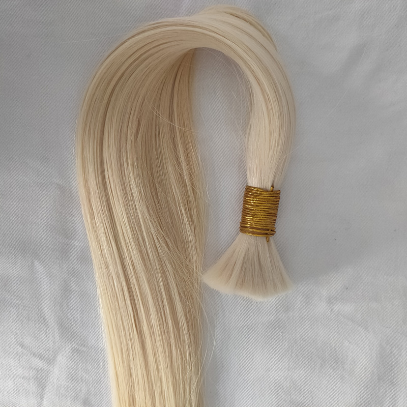 top quality silk straight wave 100 human hair bulk without weft straight hair bulk for braiding virgin remy blonde color 613 400gr lot