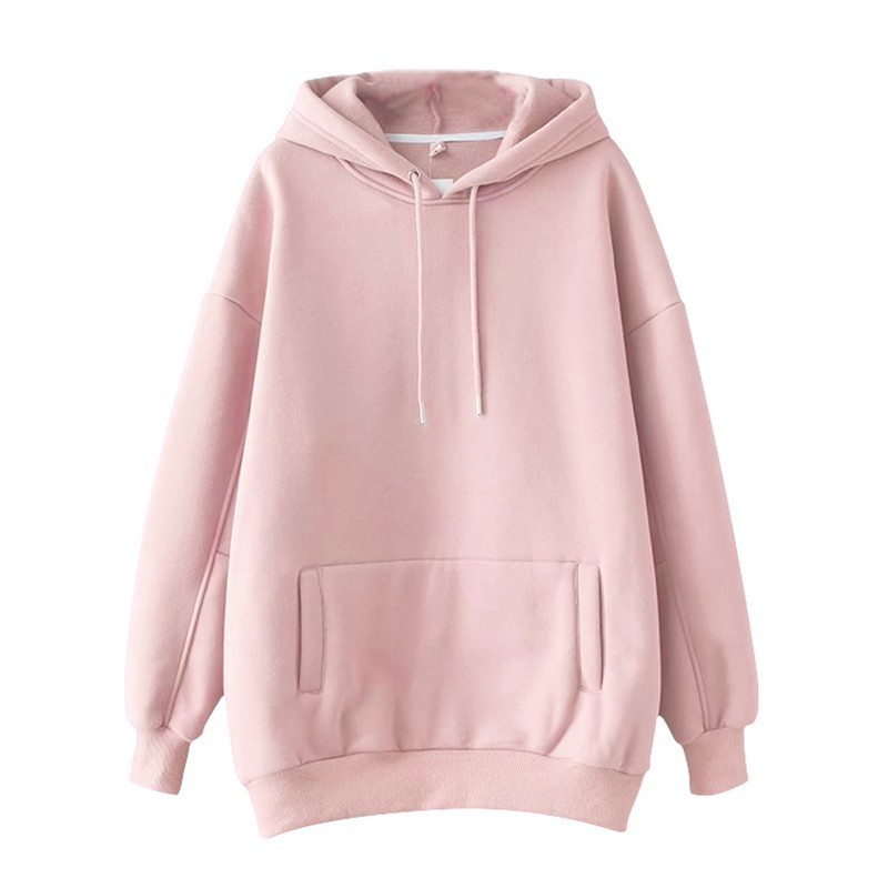 Casual Solid Warm Pullovers Hoodies Sweatshirts Women Long Sleeve Hooded Sweatshirt Autumn Winter Female Harajuku Loose Tops 201112