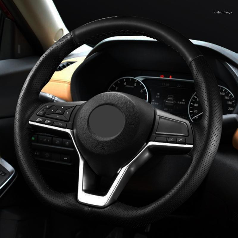 Steering Wheel Covers DIY Black Faux Leather Cover For X-TRAIL Qashqai Bluebird Sylphy Kicks Teana Tiida Comfortable
Steering Wheel Covers DIY Black Faux Leather Cover For X-TRAIL Qashqai Bluebird Sylphy Kicks Teana Tiida Comfortable