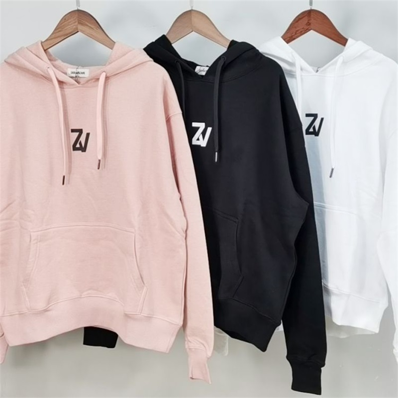 Zadig Women Hoodie Sweather Long Sleeve Printed 3color With Drawstring Loose Sweathers Pink Black White ZV216103
Zadig Women Hoodie Sweather Long Sleeve Printed 3color With Drawstring Loose Sweathers Pink Black White ZV216103