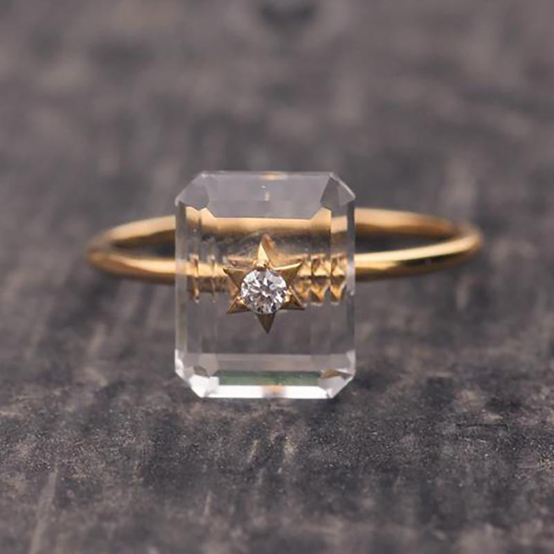 Cluster Rings Original Diamond-studded Rectangular Unique Opening Adjustable Ring Elegant High-end Retro Ladies Silver Jewelry, Golden;silver
Cluster Rings Original Diamond-studded Rectangular Unique Opening Adjustable Ring Elegant High-end Retro Ladies Silver Jewelry, Golden;silver