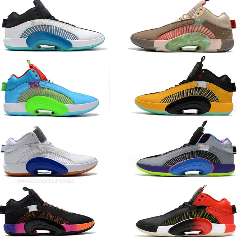 Mens 35s Jumpman Basketball shoes 35 trainers tennis sneakers Black White red grey Pink sports, B-brown
Mens 35s Jumpman Basketball shoes 35 trainers tennis sneakers Black White red grey Pink sports, B-brown