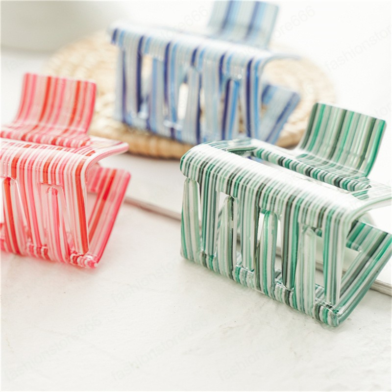 Square Acrylic Hairpin Hair Claws Acetic Acid Hairpins Geometric Hair Clamps Cilp For Women Girls Headwear