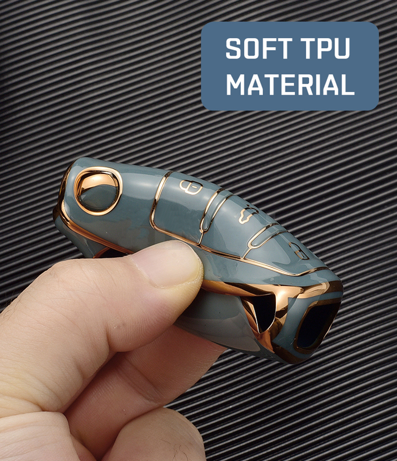 Auto Key Cover Holder Keys TPU Case Shell For VW Volkswagen Polo Golf Passat Beetle Caddy Tiguan Skoda Octavia Kodiaq Seat Leon Altea Car Parts