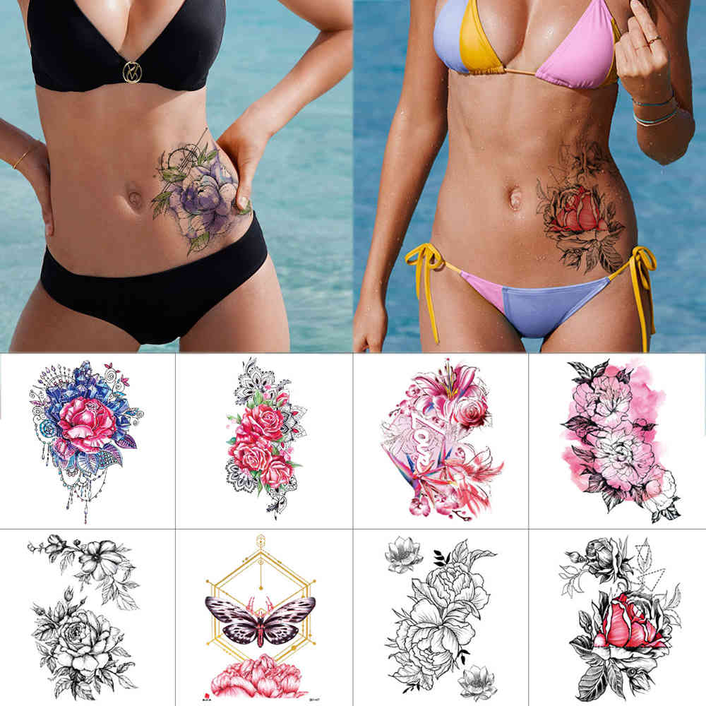 Flower temporary stickers Rose lily jasmine Waterproof colour s Ink color flower women Body tattoo
Flower temporary stickers Rose lily jasmine Waterproof colour s Ink color flower women Body tattoo