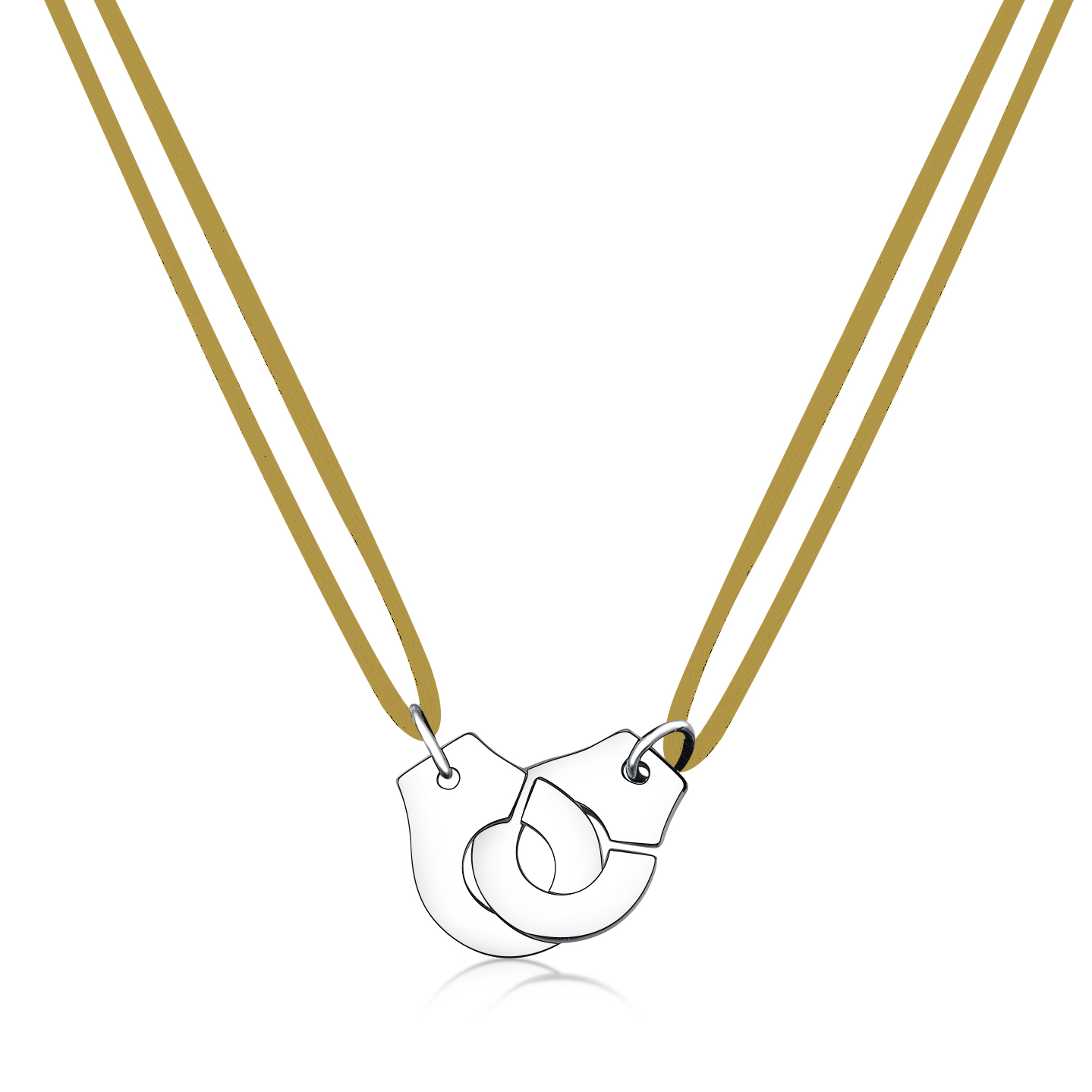 100% 925 Sterling Silver Handcuff Necklace Les Menottes Pendant Necklace With Adjustable Rope For Men Women Cords Party Holiday Bijoux Collier
