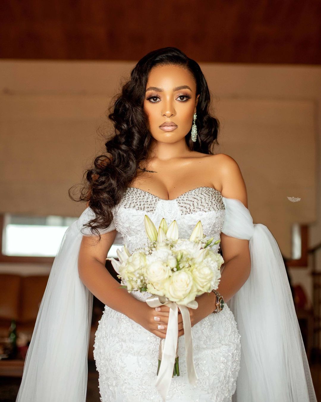 2021 Plus Size Arabic Aso Ebi Luxurious Lace Mermaid Wedding Dresses Crystals Beaded Bridal Dresses Vintage Sexy Wedding Gowns ZJ403