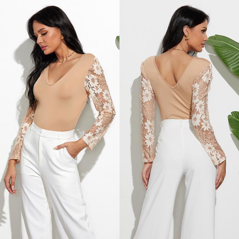 Women's Jumpsuits & Rompers Sexy V Neck Bodysuit Women Long Sleeve Lace Patchwork Womens Jumpsuit 2021 Casual One-pieces Bodysuits, Black;white
Women's Jumpsuits & Rompers Sexy V Neck Bodysuit Women Long Sleeve Lace Patchwork Womens Jumpsuit 2021 Casual One-pieces Bodysuits, Black;white