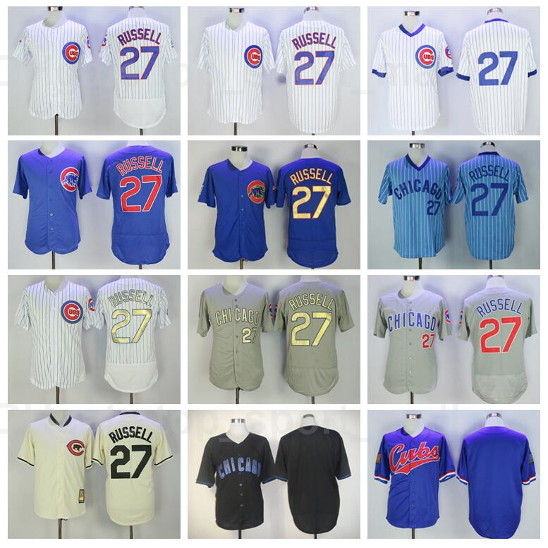 Retror 1988 Vintage Baseball 27 Addison Russell Jersey Flexbase Team Cool Base Pullover Pinstripe Embroidery Blue White Grey Beige
Retror 1988 Vintage Baseball 27 Addison Russell Jersey Flexbase Team Cool Base Pullover Pinstripe Embroidery Blue White Grey Beige