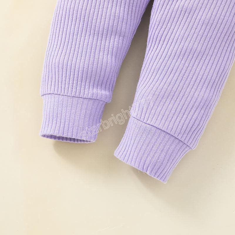 Baby Girls Clothing Set Brace Tops+Trousers Fall Kids Boutique Clothes 0-2T Infant Toddlers Long Sleeves Suits Fashion