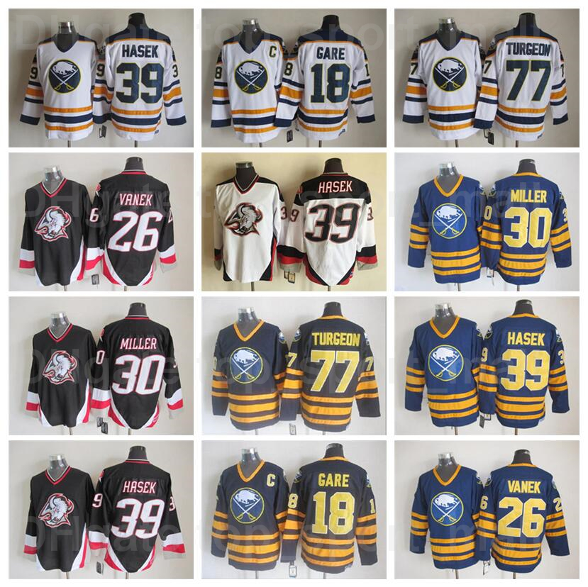 Buffalo Sabres Hockey Retro CCM 26 Thoma Vanek Jersey Vintage Classic 18 Danny Gare 30 Ryan Miller 39 Dominic Hasek 77 Pierre Turgeon 16 Pat, Black;red
Buffalo Sabres Hockey Retro CCM 26 Thoma Vanek Jersey Vintage Classic 18 Danny Gare 30 Ryan Miller 39 Dominic Hasek 77 Pierre Turgeon 16 Pat, Black;red