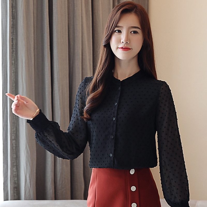 New Spring Fashion White Woman Blouses Women Shirts Long Sleeve Blouse Tops Office Work Wear Women Blouse Shirt Blusas 097 210225