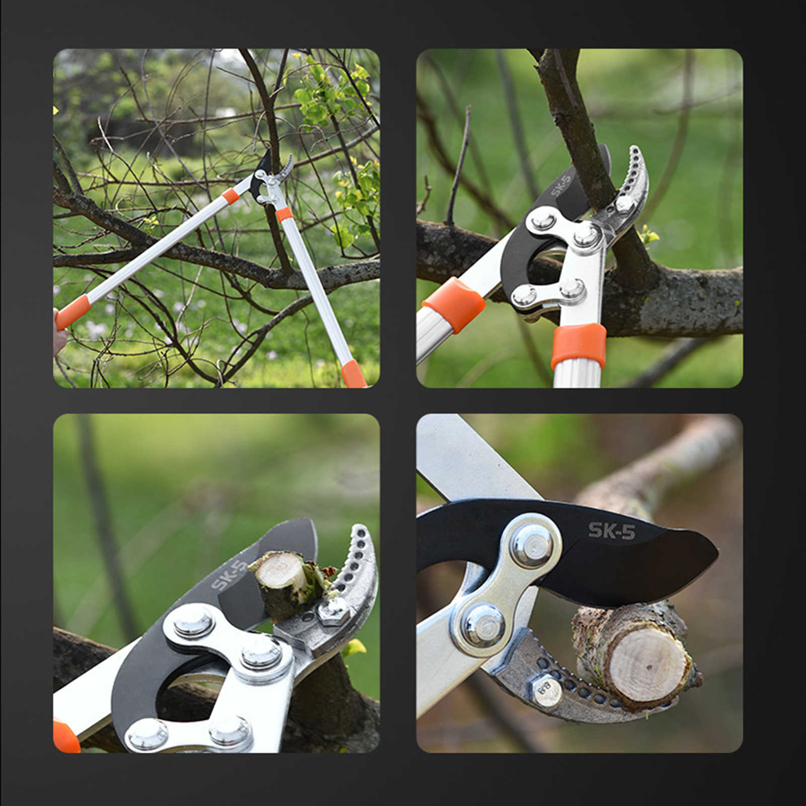 Loppers Sharp Anvil Lopper Professional Gardening Pruning Lopper Ratchet Loppers Secateurs Gardening Tool Kit for Cutting 210719