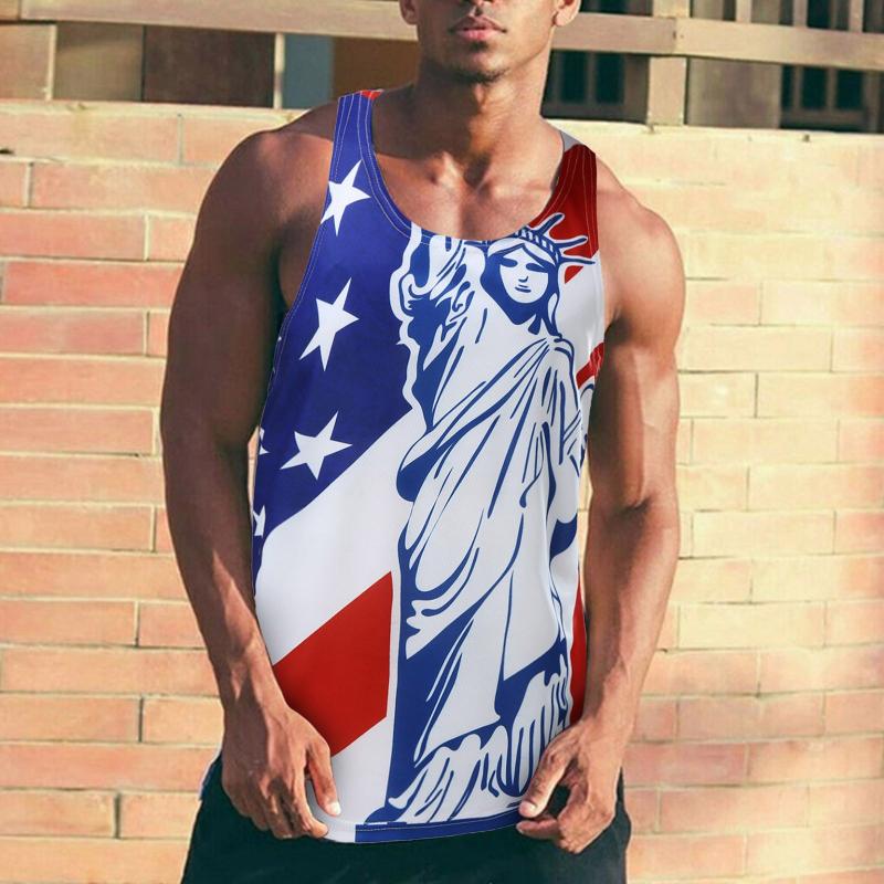 Men' Tank Tops Independence Day Print Men Top Summer Bodybuilding Vest Workout Sport Athletic O-neck Sleeveless Mens, White;black
Men' Tank Tops Independence Day Print Men Top Summer Bodybuilding Vest Workout Sport Athletic O-neck Sleeveless Mens, White;black