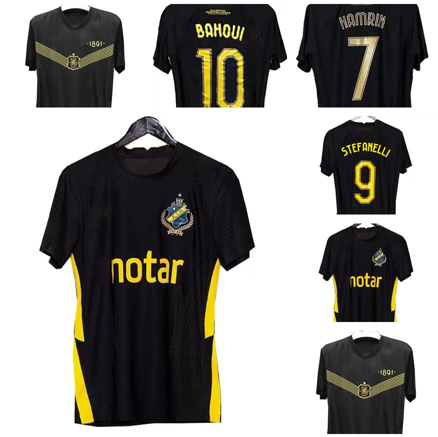 2021 2022 130th AIK Black Home STEFANELLI HUSSEIN Men Soccer Jerseys KAHL Shirt Short Sleeves Adult Uniforms, Qm1523 2021 2022 130th
2021 2022 130th AIK Black Home STEFANELLI HUSSEIN Men Soccer Jerseys KAHL Shirt Short Sleeves Adult Uniforms, Qm1523 2021 2022 130th