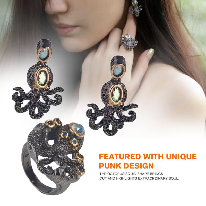 Earrings & Necklace Women Daily Casual Charm Fashion Gift Jewelry Set Accessories Ring Earings Party Squid Shape Dating Elegant Copper Antiq, Silver
Earrings & Necklace Women Daily Casual Charm Fashion Gift Jewelry Set Accessories Ring Earings Party Squid Shape Dating Elegant Copper Antiq, Silver