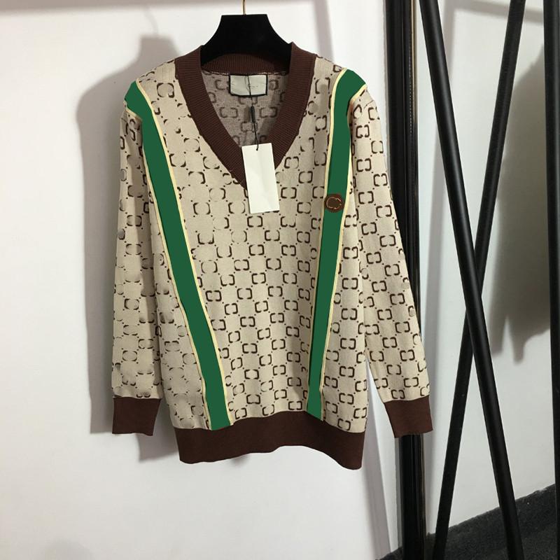 Baroque Letter Jacquard Sweaters Classic Stripe Designer Knit Sweater Fashion V Necklace Female Soft Hoodies, Beige
Baroque Letter Jacquard Sweaters Classic Stripe Designer Knit Sweater Fashion V Necklace Female Soft Hoodies, Beige