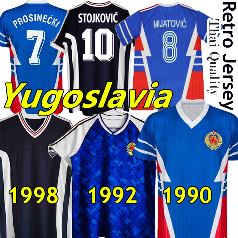 1990 Yugoslavia retro soccer jerseys 1992 1998 Jugoslavija Mijatovic Pancev Mihajlovic Stankovic Jugovic Stojkovic SAVICEVIC classic vintage, Nasilafu 1998 home
1990 Yugoslavia retro soccer jerseys 1992 1998 Jugoslavija Mijatovic Pancev Mihajlovic Stankovic Jugovic Stojkovic SAVICEVIC classic vintage, Nasilafu 1998 home