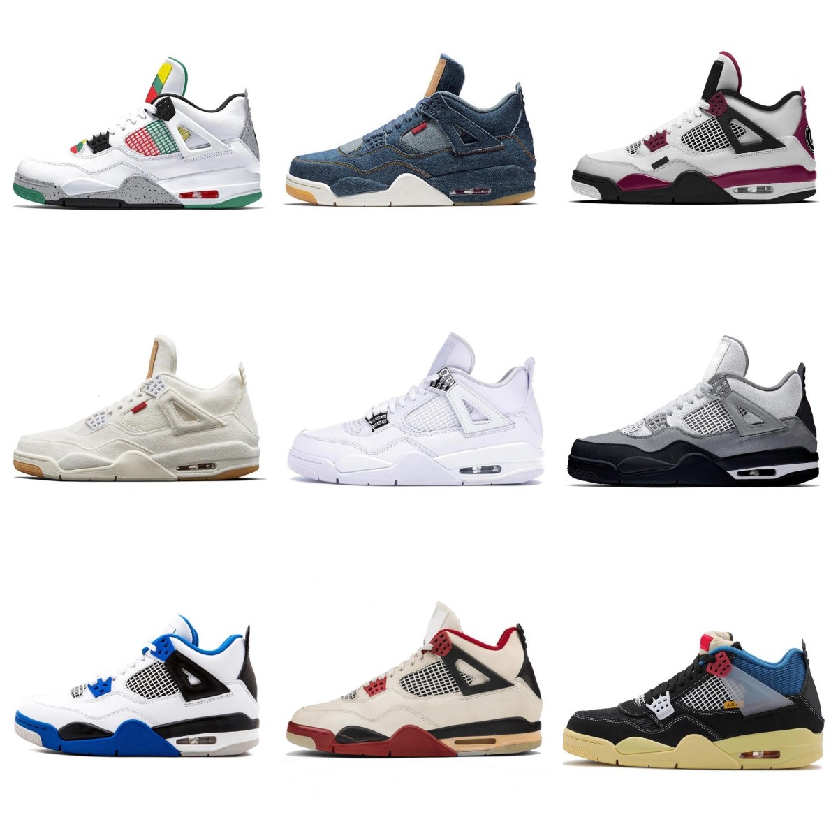 fashion- Top Quality 4 Basketball Shoes Pairs Guava Ice Cream Sail Cat Cool Grey Cactus Bred Beige 4 4s Sports Trainers Sneakers 02, Color 26
fashion- Top Quality 4 Basketball Shoes Pairs Guava Ice Cream Sail Cat Cool Grey Cactus Bred Beige 4 4s Sports Trainers Sneakers 02, Color 26