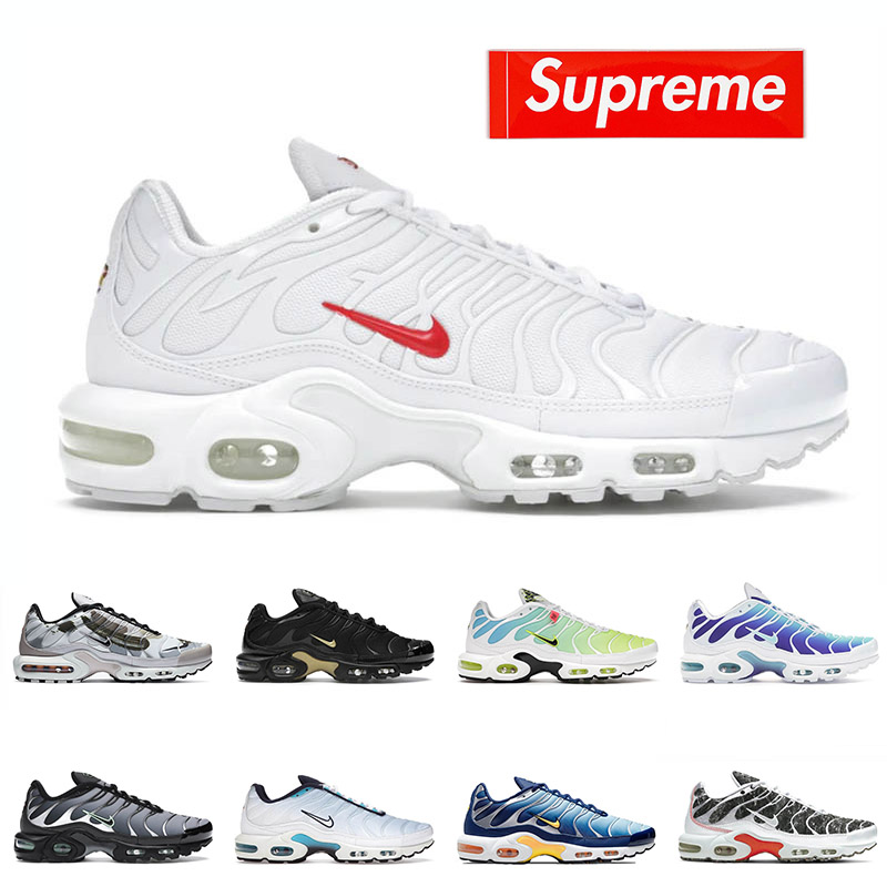 NIK Airmax Air Max Plus Tn Supreme White Sports Running Shoes Black Gold Bleached Aqua SKY Blue Laser Orange Mens Womens Trainers 36-46, C44 supernova 40-46
NIK Airmax Air Max Plus Tn Supreme White Sports Running Shoes Black Gold Bleached Aqua SKY Blue Laser Orange Mens Womens Trainers 36-46, C44 supernova 40-46