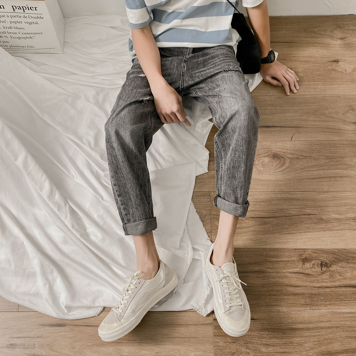 2021 New Men's Grey Color Stretch Slim Fit Casual Pants Holes Wash Fashion Jeans Biker Denim High-quality Trousers Plus Size S-2xl C29y, Gray
2021 New Men's Grey Color Stretch Slim Fit Casual Pants Holes Wash Fashion Jeans Biker Denim High-quality Trousers Plus Size S-2xl C29y, Gray