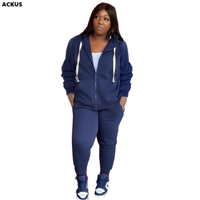 Plus Size Tracksuits ACKUS Women Set Solid Loose Hoodies Tops + Pockets Pants Two 2 Piece Sets Active Sweatsuit Joggers Outfits Autumn 2021, Black
Plus Size Tracksuits ACKUS Women Set Solid Loose Hoodies Tops + Pockets Pants Two 2 Piece Sets Active Sweatsuit Joggers Outfits Autumn 2021, Black