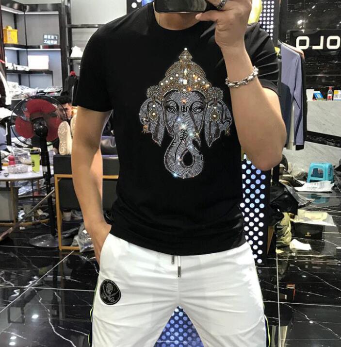 Stylish Men T-shirt Rhinestone Print Hip Hop Pullover Full Cotton Tops Casual Short Sleeve Clothing Crew Neck Tees Size -5XL- Black/White/Red
Stylish Men T-shirt Rhinestone Print Hip Hop Pullover Full Cotton Tops Casual Short Sleeve Clothing Crew Neck Tees Size -5XL- Black/White/Red