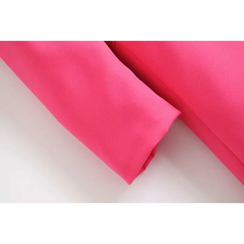 fashion women long suits autumn pink v-neck female jackets casual button-fly ladies coats sleeve girls jacket 210527