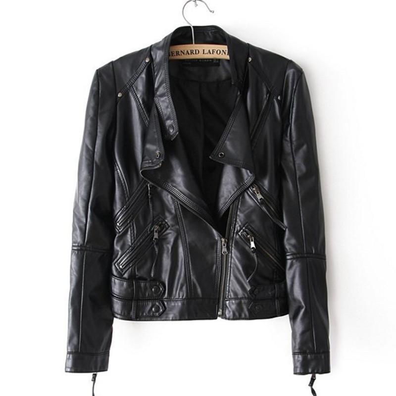 Women' Leather & Faux Brand Motorcycle PU Jacket Women Winter And Autumn Fashion Coat Black Color Zipper Outerwear 2021
Women' Leather & Faux Brand Motorcycle PU Jacket Women Winter And Autumn Fashion Coat Black Color Zipper Outerwear 2021