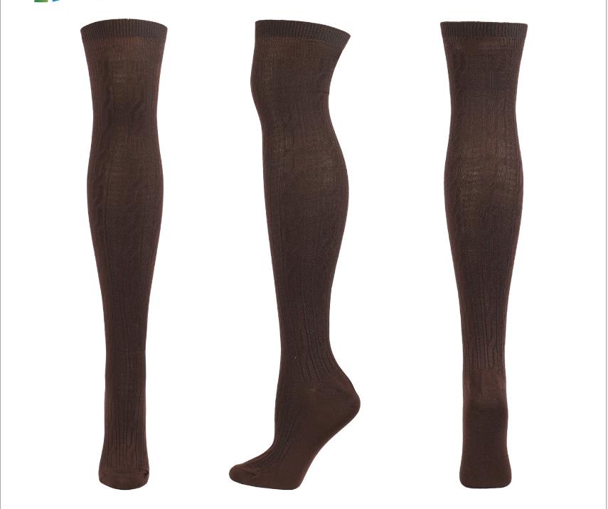 Women's Cable Knit Thigh High Socks Extra Long Winter Top Over The Knee Boot Stockings Leg Warmers Grey Black White Navy Coffee