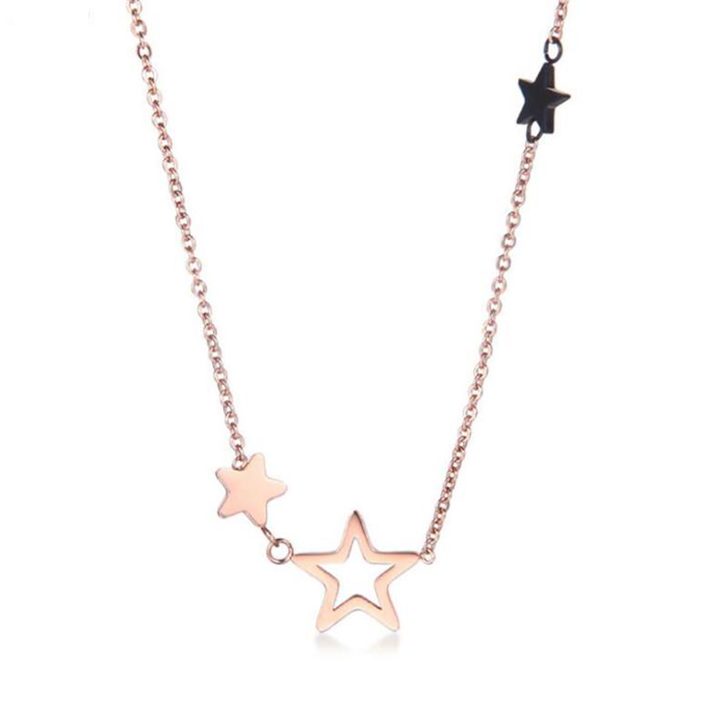Chains Stainless Steel Rose Gold Black Star Women Pendant Necklace Five-pointed Minimalism Necklaces Jewellery Gift For Him
Chains Stainless Steel Rose Gold Black Star Women Pendant Necklace Five-pointed Minimalism Necklaces Jewellery Gift For Him