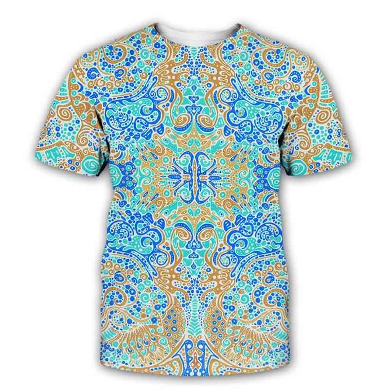 Fashion Trippy T-shirt Glow in the Dark 3D Psychedelic Printed Men Women Short Sleeves Summer Streetwear Casual T shirt 210629