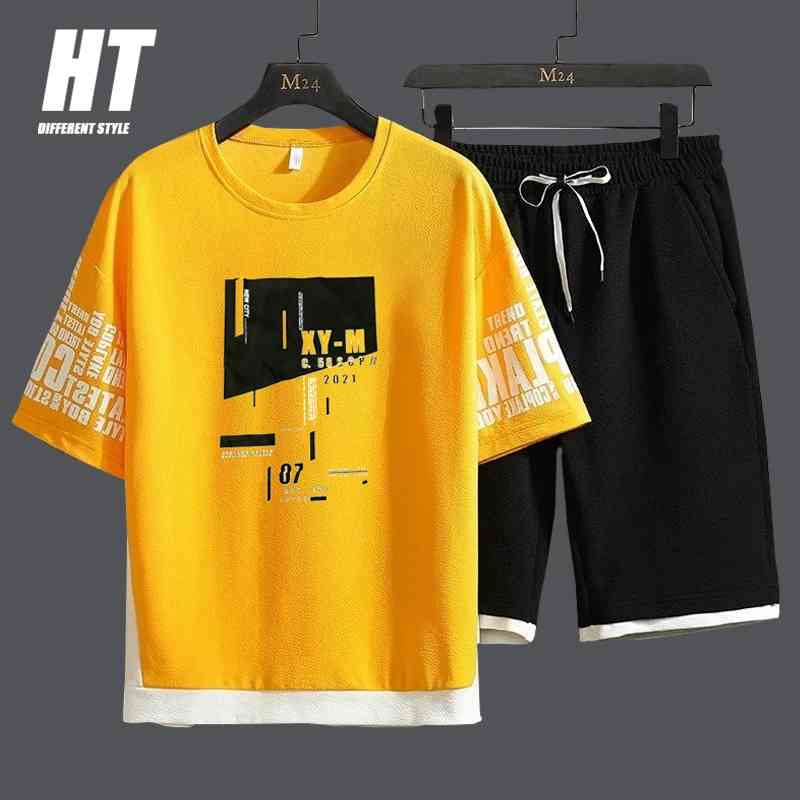 Summer Men' Tracksuit Sportswear Sets Men Casual 2 Piece TShirt Shorts Harajuku Street Hip Hop Sportswear Brand Male Track Suit 210603, Mf7808yellow
Summer Men' Tracksuit Sportswear Sets Men Casual 2 Piece TShirt Shorts Harajuku Street Hip Hop Sportswear Brand Male Track Suit 210603, Mf7808yellow