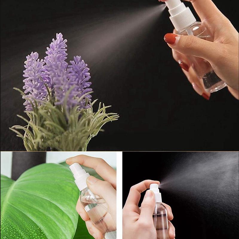 1.7 Oz Plastic Clear Spray Bottles, 50Ml Refillable Fine Mist Sprayer Bottles Makeup Cosmetic Atomizers Empty Small Spray Bottle