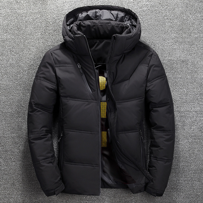 duck down jacket men short Warm Thick Quality Zipper Hooded Down Coats Male Overcoat Jackets Winter Men Down Jacket 201225