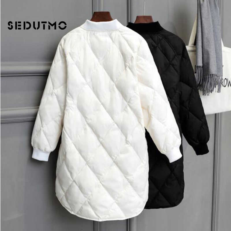 SEDUTMO Winter Long Womens Down Jackets Ultra Light Duck Down Coat Oversize White Puffer Jacket Slim Autumn Parkas T191125