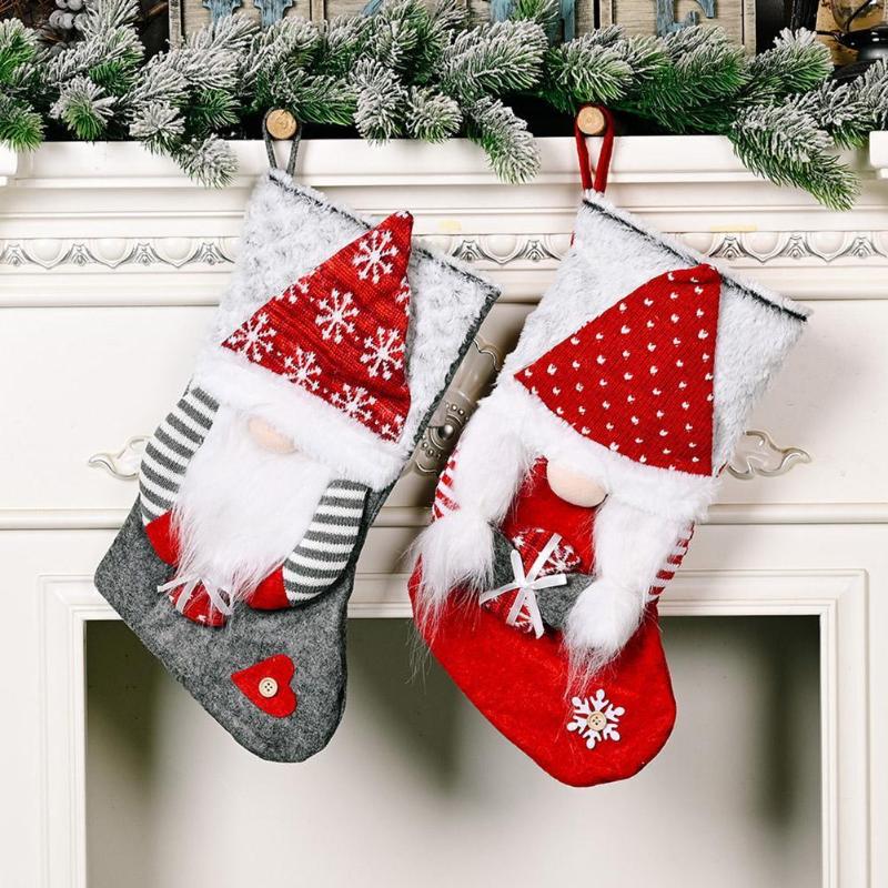 Christmas Decorations Stockings Fabric Santa Claus Sock Gift Kids Candy Bag Snowman Deer Pocket Hanging Xmas Tree Ornament Year
Christmas Decorations Stockings Fabric Santa Claus Sock Gift Kids Candy Bag Snowman Deer Pocket Hanging Xmas Tree Ornament Year