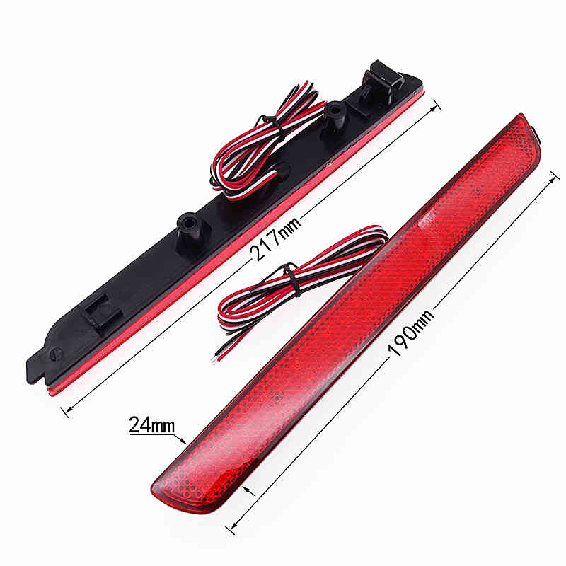 1 Pair Car LED Rear Bumper Reflector Brake Lamp for Mazda 3 2004-2009 Dust-Waterproof Tail Stop Running Turning Light