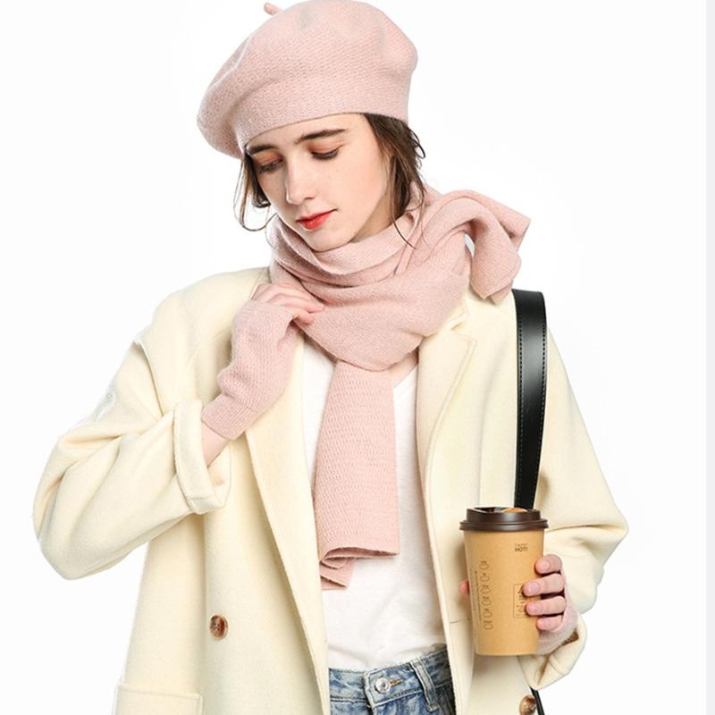 Berets Women Beret Hat Winter Scarf Gloves Set Sboy Cap Solid Color Christmas Cute Parent-child, Pink
Berets Women Beret Hat Winter Scarf Gloves Set Sboy Cap Solid Color Christmas Cute Parent-child, Pink