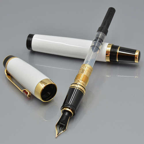 Bohemies Promotion Classical Luxury Fountain pen Black and White Resin Diamond inlay clip High quality Writing ink pens with Germany Serial, Sky blue
Bohemies Promotion Classical Luxury Fountain pen Black and White Resin Diamond inlay clip High quality Writing ink pens with Germany Serial, Sky blue
