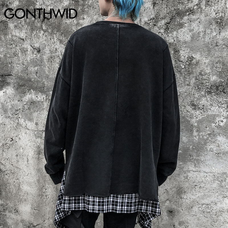 GONTHWID Distressed Pullover Hoodies Sweatshirts Men Hip Hop Casual Streetwear Hoodie Hipster Sweatshirt Tops Green Black 201020