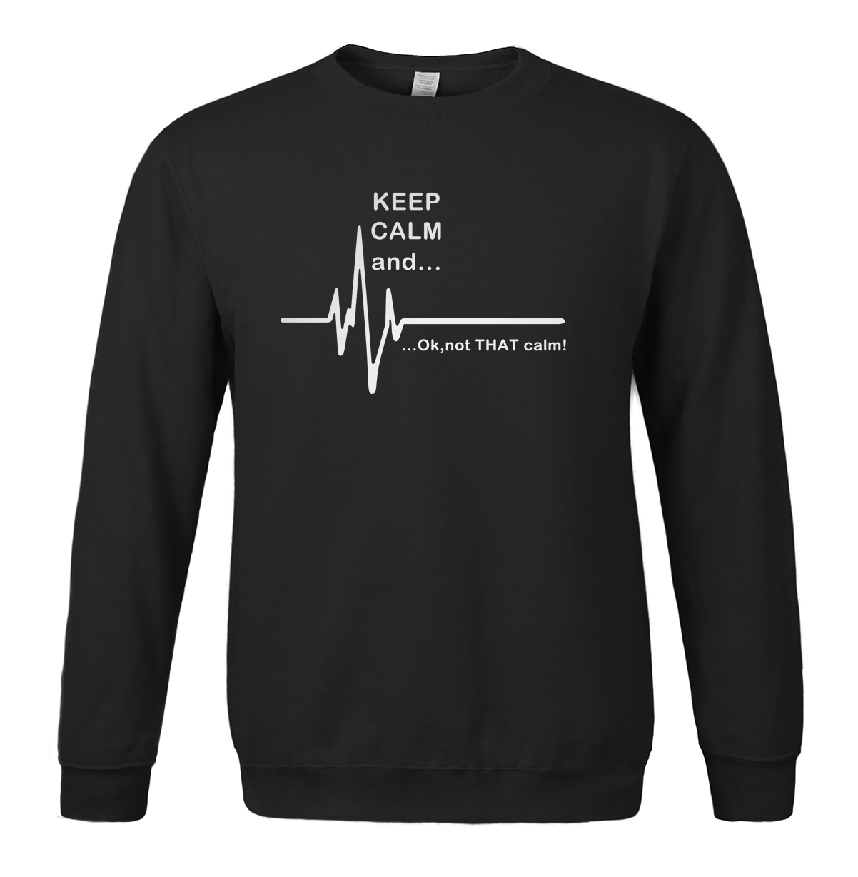 Men's sportswear hoodies men Keep Calm and...Not That Calm Funny EKG Heart Rate print fashion sweatshirt fleece tracksuits 201020