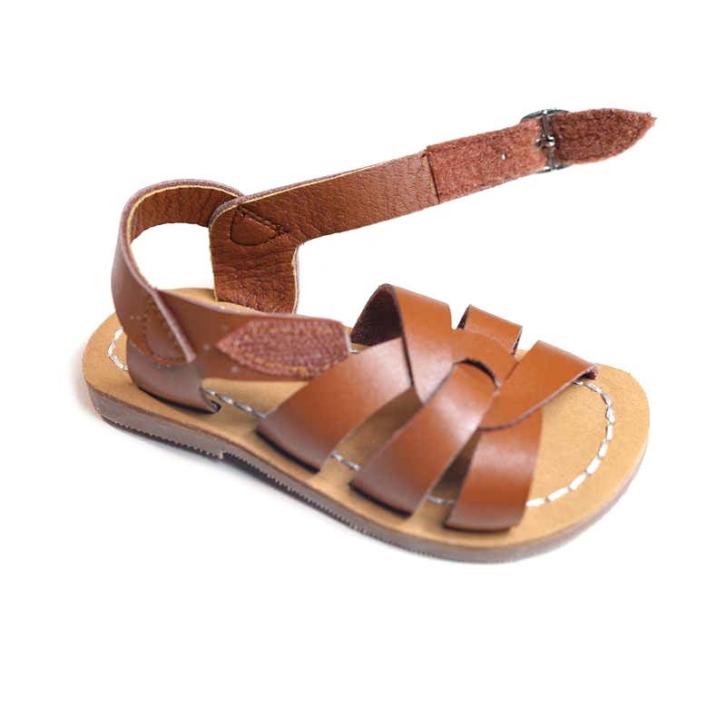 Cowhide Children's sandals High-grade Genuine Leather Girls Beach saltwater sandals Non-slip Sole Boys shoes 6T 210226