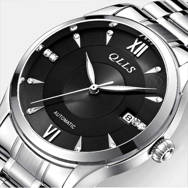 Wristwatches Luxury Calendar Watch Men Automatic Mechanical Silver Stainless Steel Brand Diamond Waterproof Men's Watches, Gold gold
Wristwatches Luxury Calendar Watch Men Automatic Mechanical Silver Stainless Steel Brand Diamond Waterproof Men's Watches, Gold gold