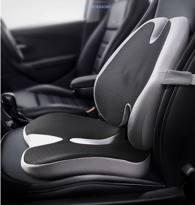 Cushion/Decorative Pillow Car Cushion Seat Support Back And Hip Pad Relieve Spine Pain Tailbone Waist Pressure Long Time Sit, Beige