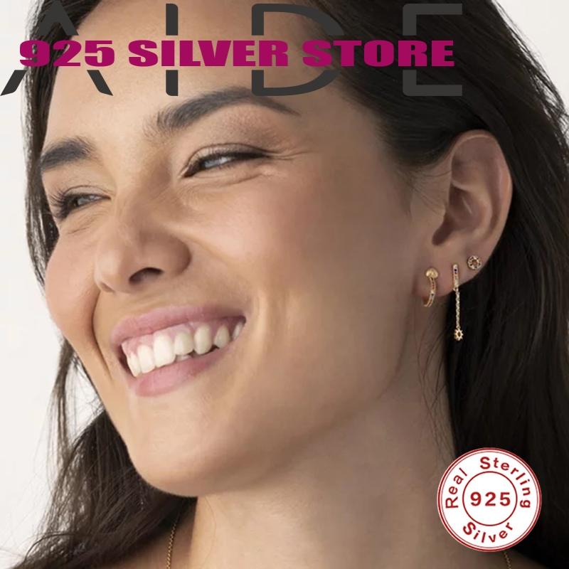 Stud Aide Earrings For Women 2021Colored Zircon 925 Sterling Silver Luxury Pendientes Fashion Jewelry Ladies Girls
Stud Aide Earrings For Women 2021Colored Zircon 925 Sterling Silver Luxury Pendientes Fashion Jewelry Ladies Girls