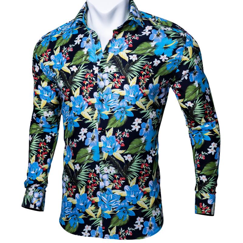 Men's Casual Shirts 2021 Blue Mens Long Sleeves Floral Slim Fit Print Hawaiian Shirt Men Spring Summer Beach Party Barry.Wang, Cy-0106
Men's Casual Shirts 2021 Blue Mens Long Sleeves Floral Slim Fit Print Hawaiian Shirt Men Spring Summer Beach Party Barry.Wang, Cy-0106