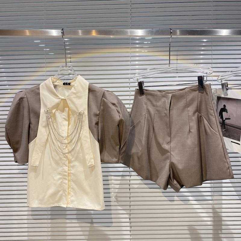 DEAT Women Shorts Arrivals Lapel Puff Sleeve Two Piece Set Personality Temperament Fashion Spring Summer 11D524 210709, Gray
DEAT Women Shorts Arrivals Lapel Puff Sleeve Two Piece Set Personality Temperament Fashion Spring Summer 11D524 210709, Gray